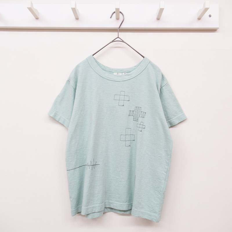 DAYS  バーフィル天竺ステッチTシャツ クロス  43115-B/ MINT824【日本製】